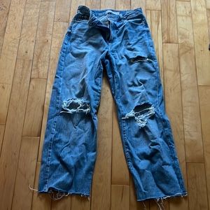 wide leg garage jeans